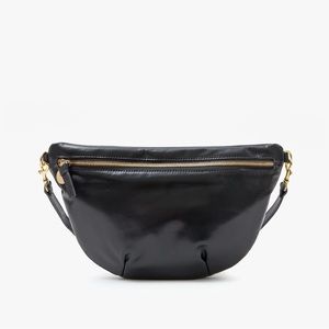 Clare V Grande Fanny in Black Leather